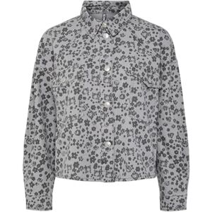 PIECES PCPORTIA LS kortärmad skjorta, Ultimate Grey/Aop: aop, S PIECES PCPORTIA LS kortärmad skjorta, Ultimate Grey/Aop: aop, S