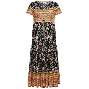 ISHA TRADE isha damer sommarklänning 15926489-IS01, svart, flerfärgad, M, Sommarklänning, M ISHA TRADE isha damer sommarklänning 15926489-IS01, svart, flerfärgad, M, Sommarklänning, M