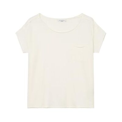 Marc O'Polo Marc OPolo Denim dam-t-shirt av ekologisk bomull avslappnad passform, Silkeslen vit, XL Marc O'Polo Marc OPolo Denim dam-t-shirt av ekologisk bomull avslappnad passform, Silkeslen vit, XL