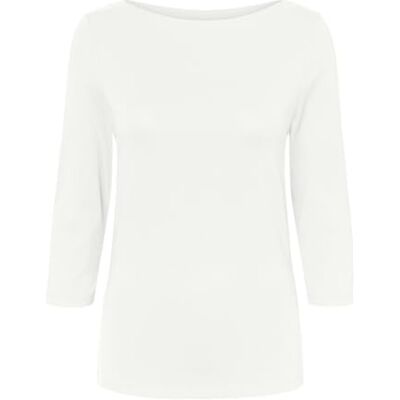 VERO MODA PETITE VMPANDA MODAL 3/4 TOP JRS NOOS PTT, Ljus vit, S Liten VERO MODA PETITE VMPANDA MODAL 3/4 TOP JRS NOOS PTT, Ljus vit, S Liten