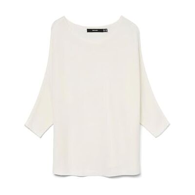VERO MODA Kvinnors VMNORA 3/4 båthals blus NOOS tröja, snö vit, XXL, Snövit, XXL VERO MODA Kvinnors VMNORA 3/4 båthals blus NOOS tröja, snö vit, XXL, Snövit, XXL