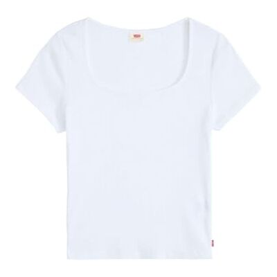 Levi's Essential Sqrd Neck Tee Ljus Vit Levi's Essential Sqrd Neck Tee Ljus Vit