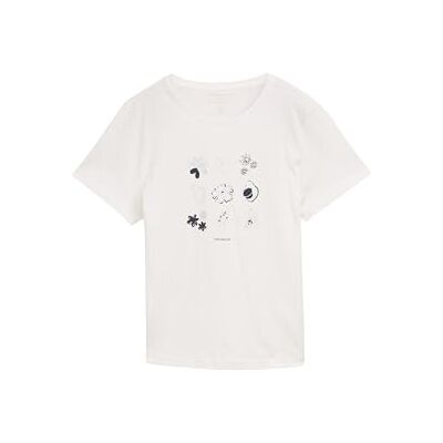 TOM TAILOR T-shirt för kvinnor, 10320 Mjuk klar vit, S TOM TAILOR T-shirt för kvinnor, 10320 Mjuk klar vit, S