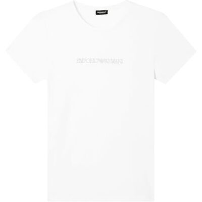 Giorgio Armani Essential bomull dam rund hals t-shirt, vit, XL, normal, Vitt, XL Giorgio Armani Essential bomull dam rund hals t-shirt, vit, XL, normal, Vitt, XL