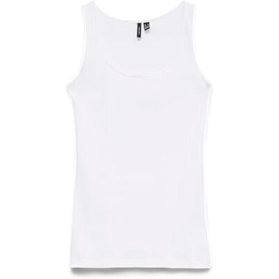 VERO MODA VMLULU lång tank topp JRS GA NOOS, Ljus vit, M VERO MODA VMLULU lång tank topp JRS GA NOOS, Ljus vit, M