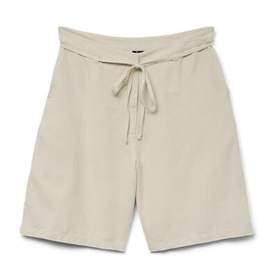 VERO MODA dam Vmnethe Mw Long Shorts WVN, Havregryn, XL VERO MODA dam Vmnethe Mw Long Shorts WVN, Havregryn, XL