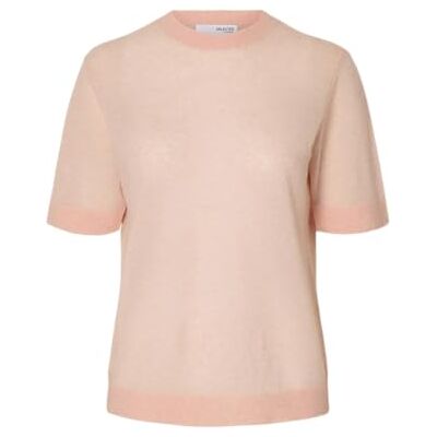 SELECTED WOMEN Slfshirley 2/4 stickad O-hals Noos, Pale Dogwood, XL SELECTED WOMEN Slfshirley 2/4 stickad O-hals Noos, Pale Dogwood, XL
