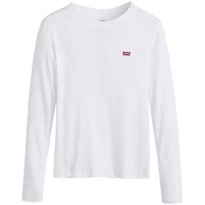 Levi's Essential Hm Ls T-shirt för kvinnor, Vit +, XS Levi's Essential Hm Ls T-shirt för kvinnor, Vit +, XS