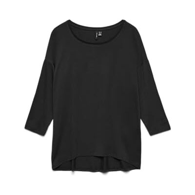 VERO MODA Vmava 3/4 Top JRS Ga Noos, svart, XS VERO MODA Vmava 3/4 Top JRS Ga Noos, svart, XS