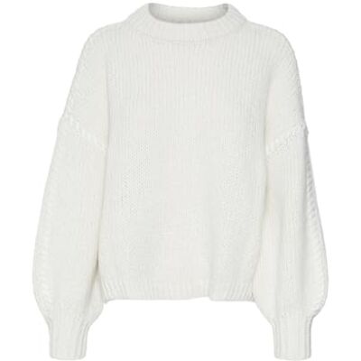 VERO MODA dam Vmfeng Ls O-hals tröja Ga Boo stickad tröja, Björk/detalj: w. Snövit, XS VERO MODA dam Vmfeng Ls O-hals tröja Ga Boo stickad tröja, Björk/detalj: w. Snövit, XS