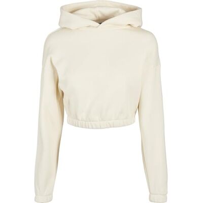 Urban Classics Dam kort oversized sweat hoody huvtröja, Vit, 4XL Urban Classics Dam kort oversized sweat hoody huvtröja, Vit, 4XL