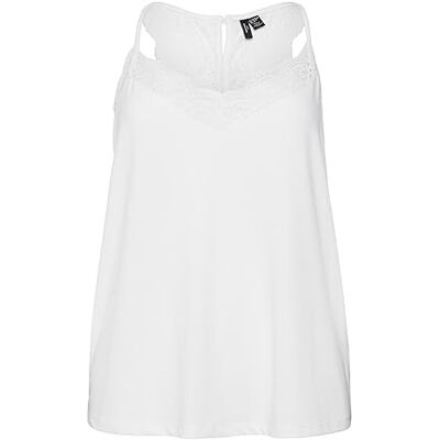 VERO MODA Curve Dam Vmana S/L spets topp Ga Curve t-shirt, snövit, 40 UK / 45 UK VERO MODA Curve Dam Vmana S/L spets topp Ga Curve t-shirt, snövit, 40 UK / 45 UK