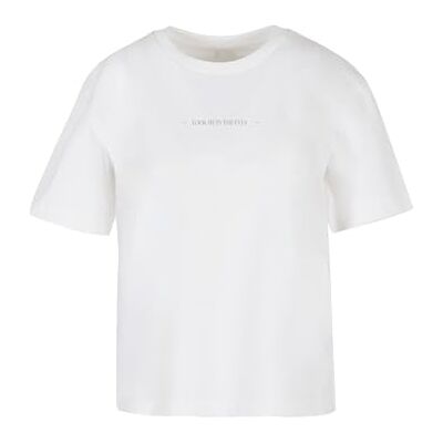 T-shirt för kvinnor, Look Me In The Eyes Tee, avslappnad t-shirt med tryck, överdimensionerad passform, bomull, storlekar XS – 5XL, Vit, L T-shirt för kvinnor, Look Me In The Eyes Tee, avslappnad t-shirt med tryck, överdimensionerad passform, bomull, storlekar XS – 5XL, Vit, L