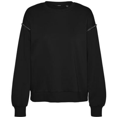 VERO MODA dam Vmdaisy Pearl Sweat JRS Boo Ga långärmad tröja, svart, XS VERO MODA dam Vmdaisy Pearl Sweat JRS Boo Ga långärmad tröja, svart, XS