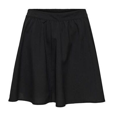 ONLY Onlnova Life Vis Bellis Skirt Solid, svart, XS ONLY Onlnova Life Vis Bellis Skirt Solid, svart, XS