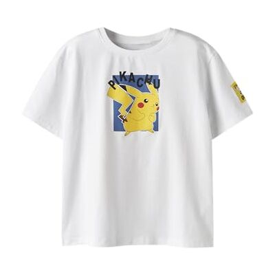 NAME IT Nkmjeb Pokemon Ss Nreg Top Box Noos Sky, Ljus vit, 158-164 NAME IT Nkmjeb Pokemon Ss Nreg Top Box Noos Sky, Ljus vit, 158-164