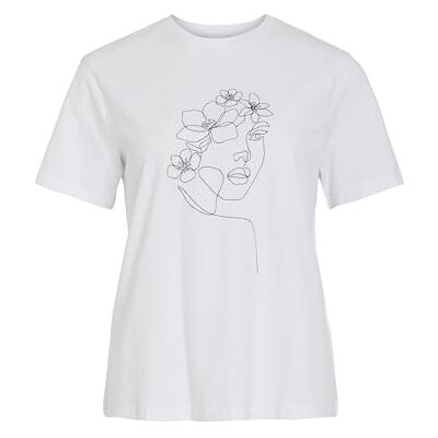 Vila Vinora S/S T-shirt – Noos, Ljus vit, XXL Vila Vinora S/S T-shirt – Noos, Ljus vit, XXL