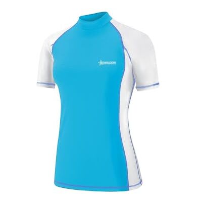 ABYSSTAR Rash Guard T-shirt Lycra Women Tijuana #M, Blå/grå, M-L ABYSSTAR Rash Guard T-shirt Lycra Women Tijuana #M, Blå/grå, M-L