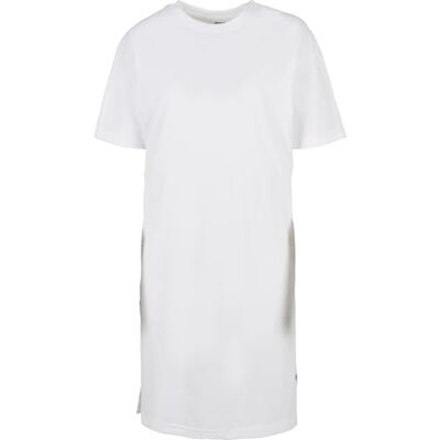Urban Classics Damklänning av ekologisk bomull i stor storlek, t-shirt för kvinnor, med slits i många färger, storlekar XS – 5XL, Vit, S Urban Classics Damklänning av ekologisk bomull i stor storlek, t-shirt för kvinnor, med slits i många färger, storlekar XS – 5XL, Vit, S