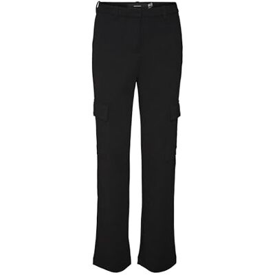 VERO MODA VMZAMIRA MR rak cargobyxa GA NOOS byxor, svart, M/32, Schwarz, (M) W x 32L VERO MODA VMZAMIRA MR rak cargobyxa GA NOOS byxor, svart, M/32, Schwarz, (M) W x 32L