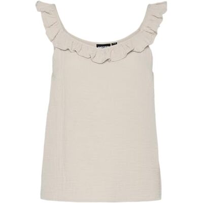 PIECES Pcsastina Sl Top Bc, Silvergrå, XL PIECES Pcsastina Sl Top Bc, Silvergrå, XL