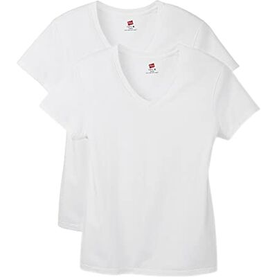 Hanes kvinnors lättvikt Nano t-shirt, vit, XX-Large Hanes kvinnors lättvikt Nano t-shirt, vit, XX-Large