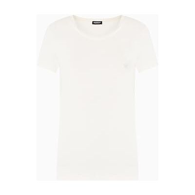 Giorgio Armani dam Essential studs S/ärm rund hals t-shirt beige M, Vitt, M Giorgio Armani dam Essential studs S/ärm rund hals t-shirt beige M, Vitt, M