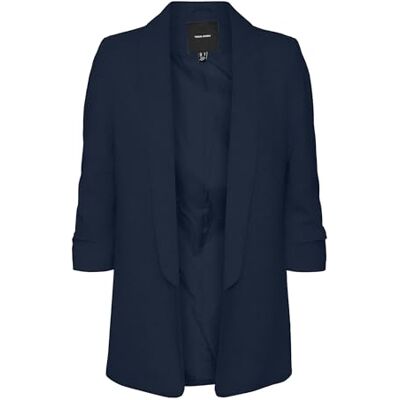 VERO MODA VMSVEA LS Slim Sweat blazer, Marinblå blazer/detalj: solid, XS VERO MODA VMSVEA LS Slim Sweat blazer, Marinblå blazer/detalj: solid, XS