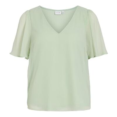 Vila Vifalia V-hals S/S topp – Noos, Rökgrön, 40 Vila Vifalia V-hals S/S topp – Noos, Rökgrön, 40