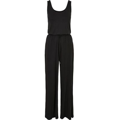 Urban Classics Dam dam långärmad modal jumpsuit T-shirt, svart, M Urban Classics Dam dam långärmad modal jumpsuit T-shirt, svart, M