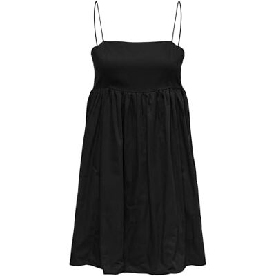 ONLY Onldinna Life Strap Short Dress WVN, svart, L ONLY Onldinna Life Strap Short Dress WVN, svart, L
