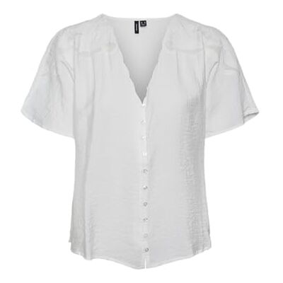 VERO MODA VMAVERY SS Wide TOP WVN GA, Snövit, S VERO MODA VMAVERY SS Wide TOP WVN GA, Snövit, S