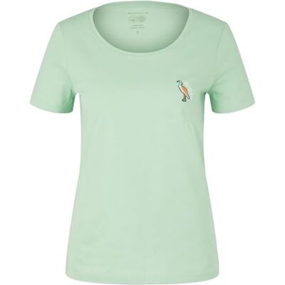 TOM TAILOR Damer T-shirt 1035471, 31034 Okra Green, S TOM TAILOR Damer T-shirt 1035471, 31034 Okra Green, S