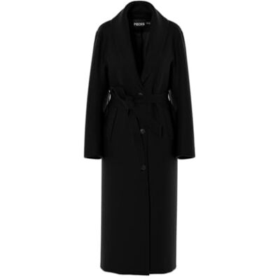 PIECES Pcmanika Long Coat Bc, svart, S PIECES Pcmanika Long Coat Bc, svart, S