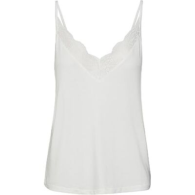VERO MODA Dam VMSELLA Singlet JRS GA BTQ topp, Snow White, XS, Snövit, XS VERO MODA Dam VMSELLA Singlet JRS GA BTQ topp, Snow White, XS, Snövit, XS