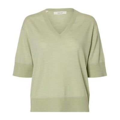 SELECTED WOMEN SELECTED Kvinnor Slfthea Ss Knit Merino V-Neck Noos, Fodrad, XL SELECTED WOMEN SELECTED Kvinnor Slfthea Ss Knit Merino V-Neck Noos, Fodrad, XL
