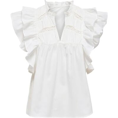 ONLY Onlsunny Capsl Frill Top WVN Noos, Molndansare, L ONLY Onlsunny Capsl Frill Top WVN Noos, Molndansare, L