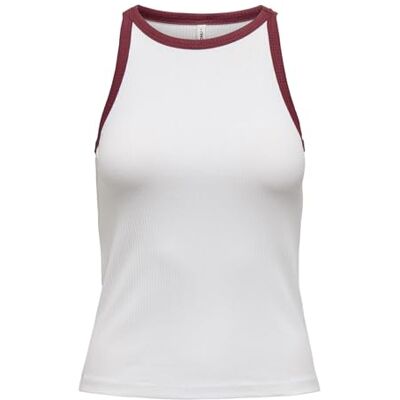 ONLY Onlvela Life S/L Top JRS, Ljus vit, S ONLY Onlvela Life S/L Top JRS, Ljus vit, S
