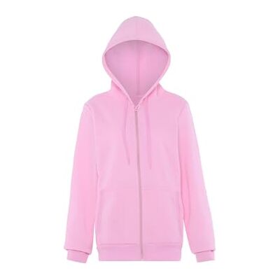 Flyweight snygg huvtröja för kvinnor, med dragkedja, polyester, söt, rosa, storlek M, Söt rosa, M Flyweight snygg huvtröja för kvinnor, med dragkedja, polyester, söt, rosa, storlek M, Söt rosa, M