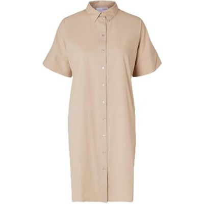 SELECTED FEMME SLFBLAIR 2/4 kort skjorta klänning NOOS, Humus, 40 SELECTED FEMME SLFBLAIR 2/4 kort skjorta klänning NOOS, Humus, 40