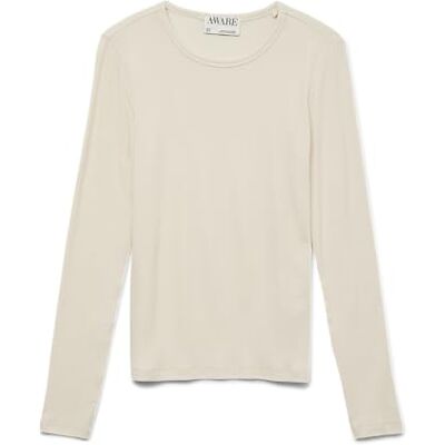 VERO MODA Awirwina Ls O-Neck Top Noos, Björk, M VERO MODA Awirwina Ls O-Neck Top Noos, Björk, M