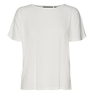 VERO MODA Dam Vmmarijune Ss Lace Top JRS T-shirt, Snövit, L VERO MODA Dam Vmmarijune Ss Lace Top JRS T-shirt, Snövit, L