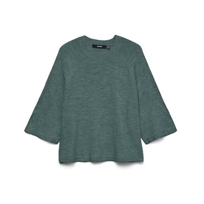 VERO MODA Vmlefile 3/4 O-hals tröja Noos, Balsamgrön, S VERO MODA Vmlefile 3/4 O-hals tröja Noos, Balsamgrön, S