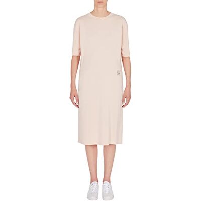 Giorgio Armani Dam Midi Front Logo klänning, Aurora, XS Giorgio Armani Dam Midi Front Logo klänning, Aurora, XS