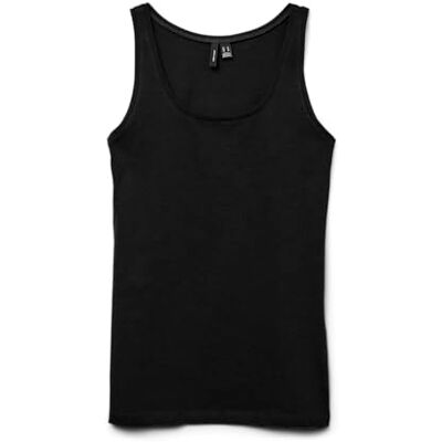 VERO MODA VMLULU lång tank topp JRS GA NOOS, svart, S VERO MODA VMLULU lång tank topp JRS GA NOOS, svart, S