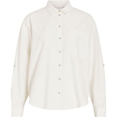 Vila Viprisilla L/S lös skjorta – Noos, Snövit, 36 Vila Viprisilla L/S lös skjorta – Noos, Snövit, 36