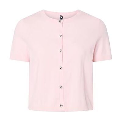 PIECES Pcorina Ss O-hals stickad kofta Pw Bc, Rosa-a-boo, XL PIECES Pcorina Ss O-hals stickad kofta Pw Bc, Rosa-a-boo, XL