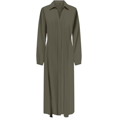 ONLY ONLALMA Life Poly Kiara Shirt Dress SOLI, Kalamata, XL ONLY ONLALMA Life Poly Kiara Shirt Dress SOLI, Kalamata, XL