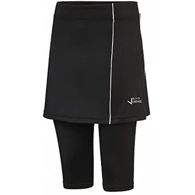 Black Crevice dam träningsbyxor med kjol I sportleggings med kjol av 92% PES & 8% spandex I figurnära byxor med kjol I leggings med tenniskjol för sport, vandring UVM I leggings, Svart/vit, 42 SE Black Crevice dam träningsbyxor med kjol I sportleggings med kjol av 92% PES & 8% spandex I figurnära byxor med kjol I leggings med tenniskjol för sport, vandring UVM I leggings, Svart/vit, 42 SE