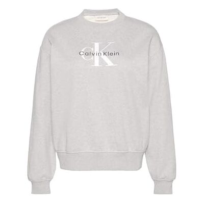 Calvin CK JEANS LS MONOLOGO FRANSK TERRY RLXD CN LV047B234G, grå (heroisk grå Htr), M, Grå (Heroic Grey Htr), M Calvin CK JEANS LS MONOLOGO FRANSK TERRY RLXD CN LV047B234G, grå (heroisk grå Htr), M, Grå (Heroic Grey Htr), M